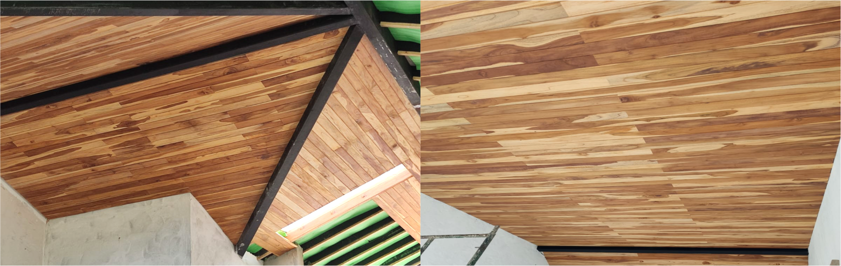 MACHIMBRE TECHO MADERA: Teca