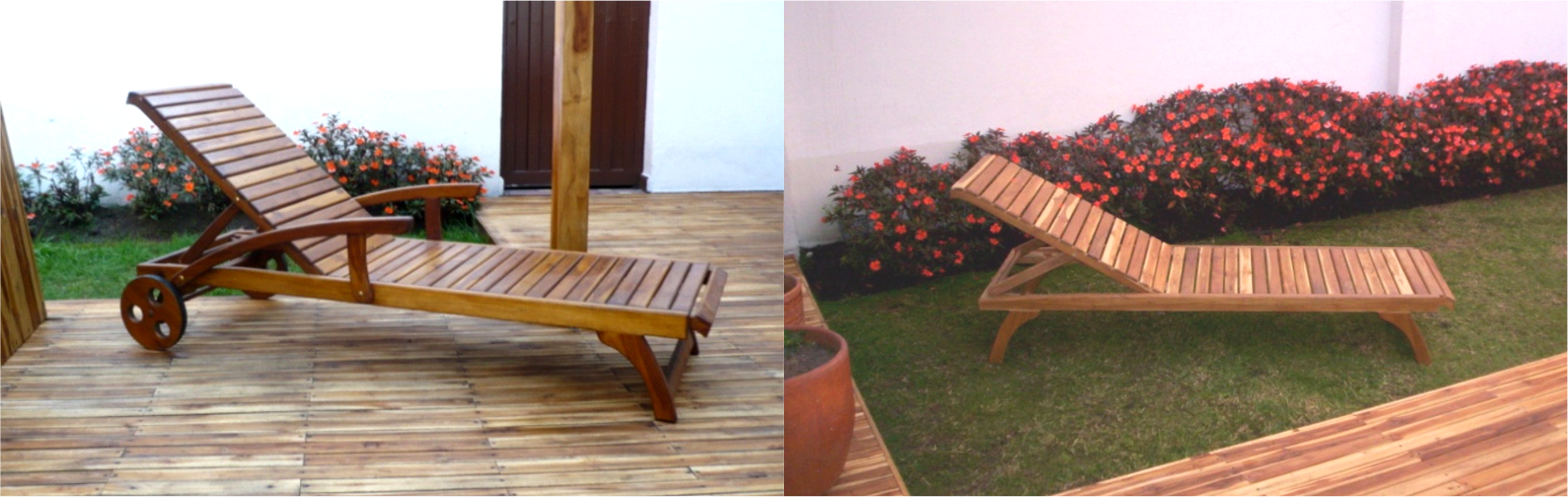 ASOLEADORAS O TUMBONAS  MADERA: TECA